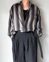 Zip Ombre Stripe Shirt