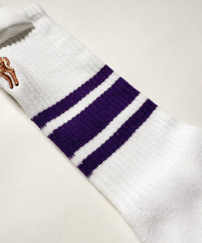 Skater Socks Embroidery Fawn