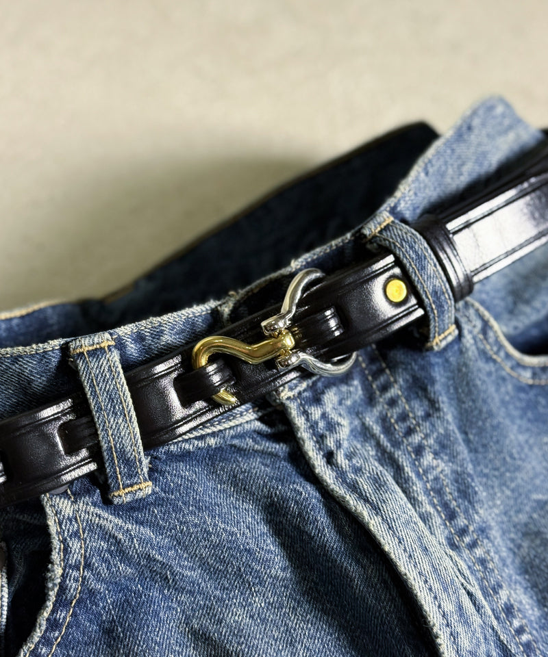 TORY LEATHER / 2TONE MINI HOOF PICK BELT トリーレザー ツートーン