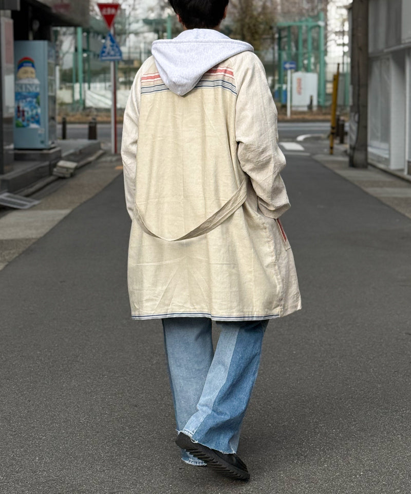 CHANGES チェンジーズ ベージュ リネン MANGELTUCH LINEN COAT F CHANGES / MANGELTUCH LINEN COAT チェンジーズ マングルクロスリネン