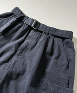 BLACK TWILL CARGO SHORTS(LIGHT WEIGHT MOLESKIN)