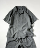 LINEN OPEN COLLAR SHIRT