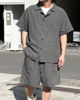 LINEN OPEN COLLAR SHIRT