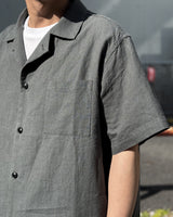 LINEN OPEN COLLAR SHIRT