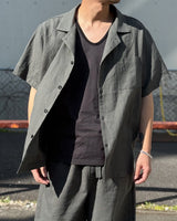 LINEN OPEN COLLAR SHIRT
