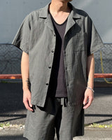 LINEN OPEN COLLAR SHIRT