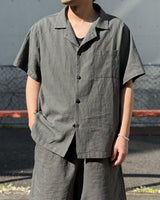 LINEN OPEN COLLAR SHIRT