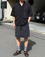 BLACK TWILL CARGO SHORTS(LIGHT WEIGHT MOLESKIN)
