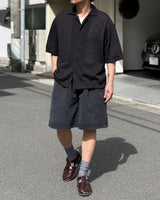 BLACK TWILL CARGO SHORTS(LIGHT WEIGHT MOLESKIN)