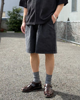 BLACK TWILL CARGO SHORTS(LIGHT WEIGHT MOLESKIN)