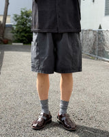 BLACK TWILL CARGO SHORTS(LIGHT WEIGHT MOLESKIN)