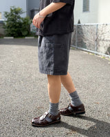 BLACK TWILL CARGO SHORTS(LIGHT WEIGHT MOLESKIN)