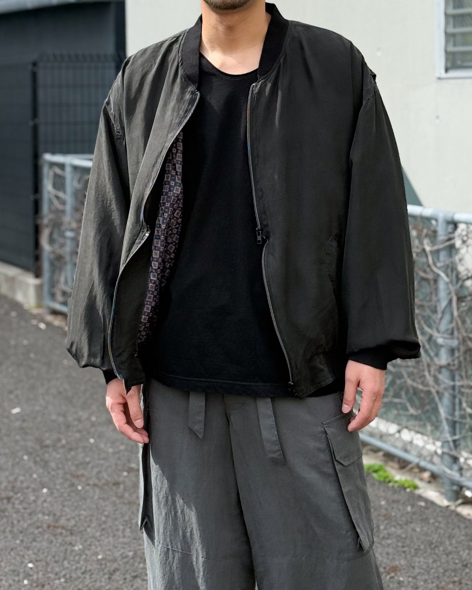 CHANGES / SILK BOMBER JACKET チェンジーズ シルクボンバージャケット