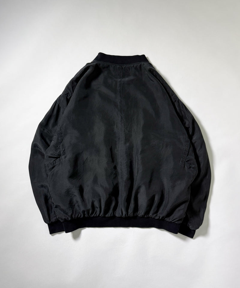 TRUSSARDI 短丈　ボンバージャケット　シルク100% 絹 CHANGES / SILK BOMBER JACKET チェンジーズ シルクボンバージャケット