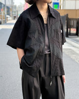 odd FLOWER ZIP SHIRT