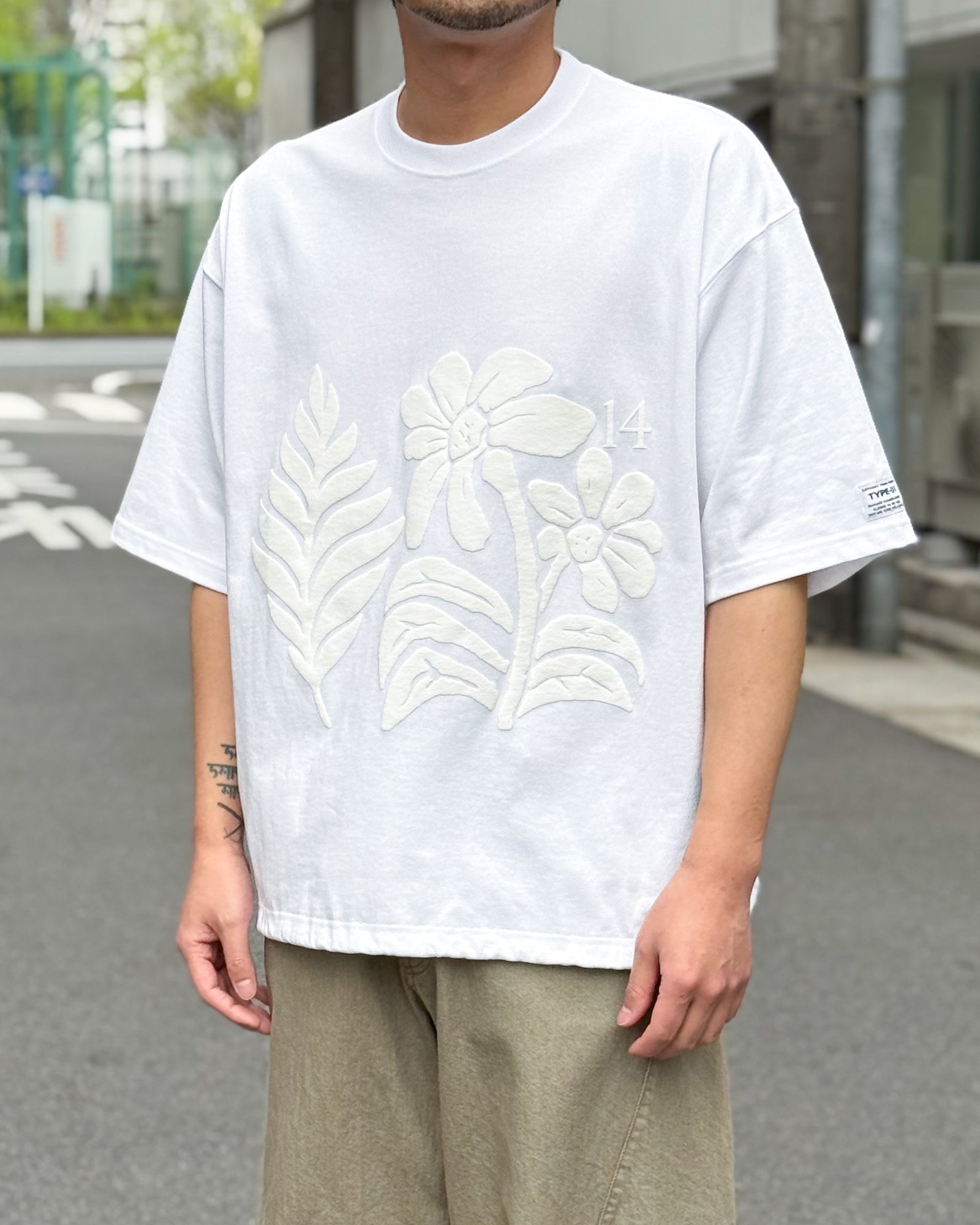 elephantTRIBALfabrics / FLOWER PRINT FAT T-SH エレファントトライブ 