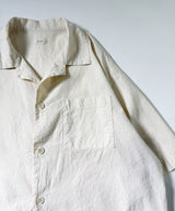 UNEVEN OPEN COLLAR S/S SHIRT