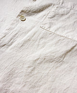 UNEVEN OPEN COLLAR S/S SHIRT
