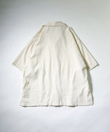 UNEVEN OPEN COLLAR S/S SHIRT