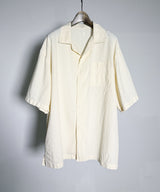 UNEVEN OPEN COLLAR S/S SHIRT