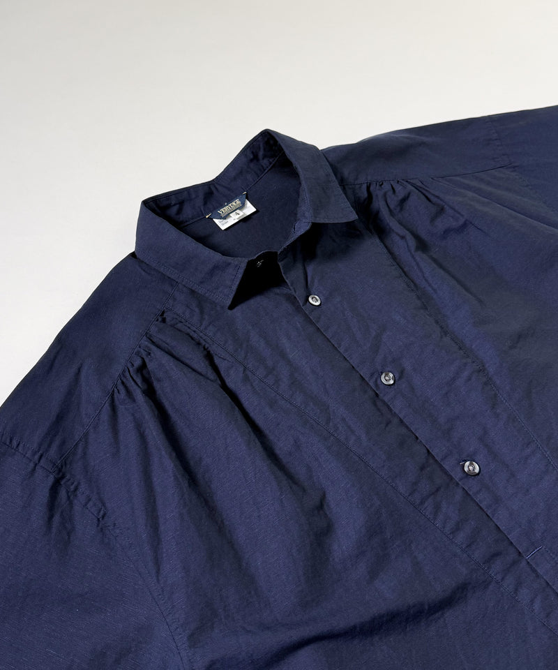 VERYTAGE GATHERS ベリーテイジ　ネイビーシャツ VERYTAGE / GATHER-GRANDPASHIRT S/S ベリーテイジ グランパシャツ