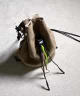 KINCHAKU LEATHER SAND SUEDE