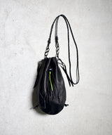 KINCHAKU LEATHER BLACK SMOOTH