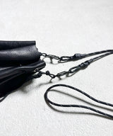KINCHAKU LEATHER BLACK SMOOTH