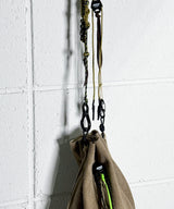 KINCHAKU LEATHER SAND SUEDE