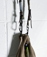 KINCHAKU LEATHER SAND SUEDE