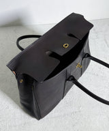 LEATHER SADDLE TOTE BAG
