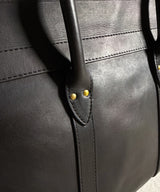 LEATHER SADDLE TOTE BAG