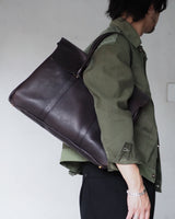 LEATHER SADDLE TOTE BAG