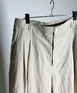WOOL LINEN MILLING WIDE STRAIGHT PANTS