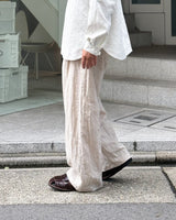 WOOL LINEN MILLING WIDE STRAIGHT PANTS