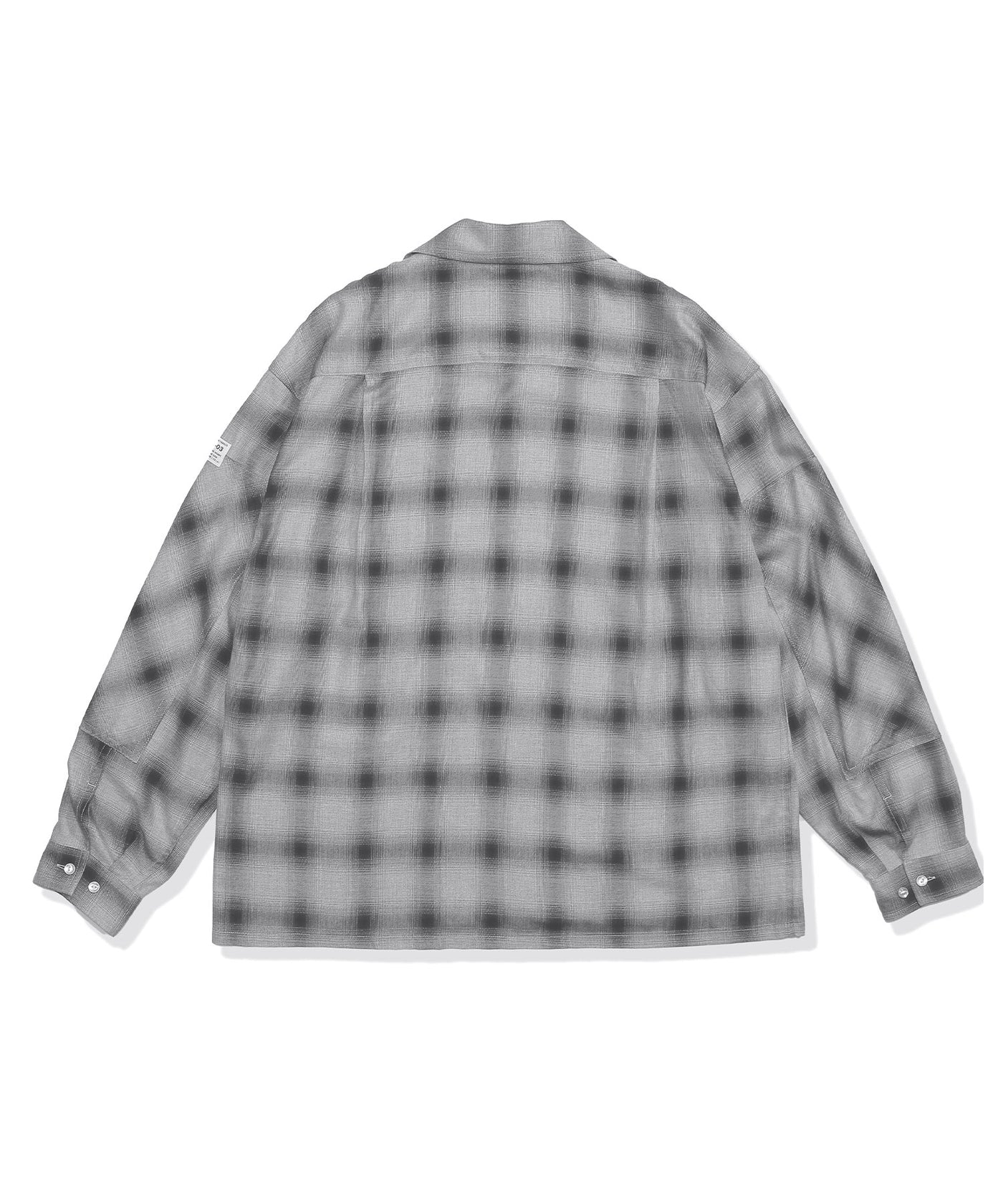 elephant TRIBAL fabrics / 長袖シャツ/--/レーヨン/GRY/チェック/E03-KKS25S elephant TRIBAL fabrics / Normal Cpo Ombre Check Shirt