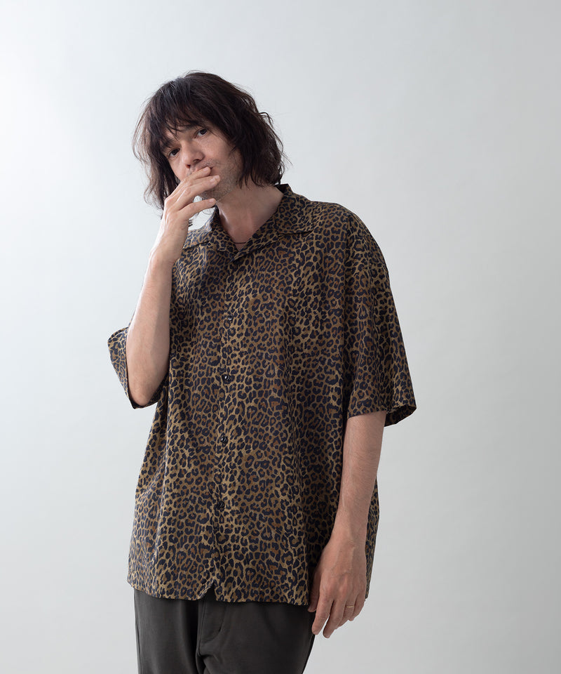Rin レオパード柄 半袖GARAシャツ Onffo TTAGGG EGO TRIPPING / LEO-SHIRT エゴトリッピング レオパードシャツ 柄者
