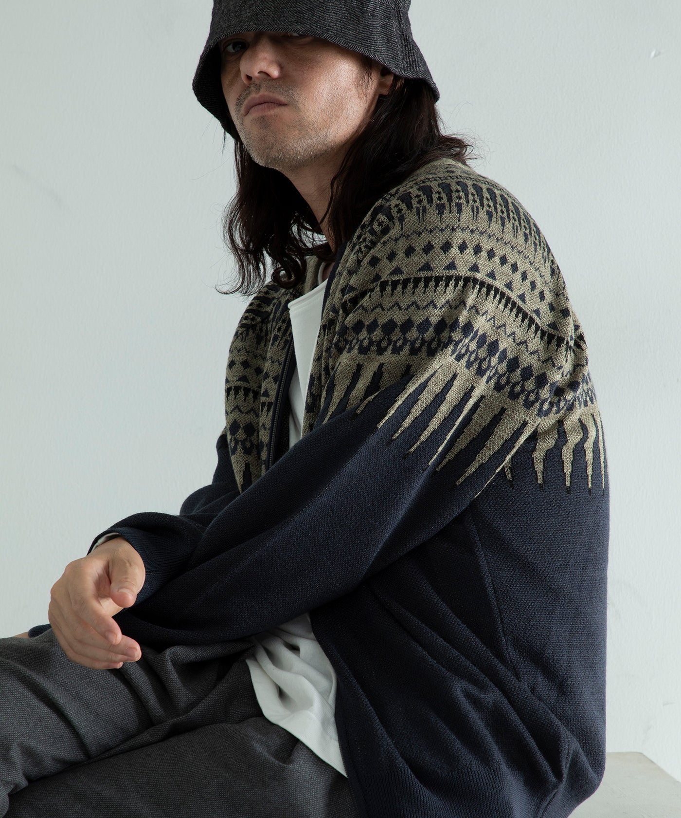 【EGOTRIPPING エゴトリッピング】アーガイル モヘア カーディガン☆ EGO TRIPPING / ARROWKNIT エゴトリッピング ニットカーディガン