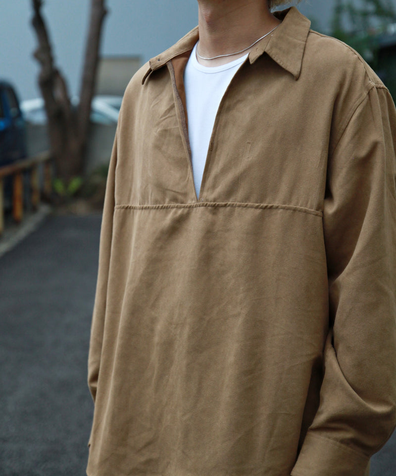 REMAKE SKIPPER SHIRT suede-A