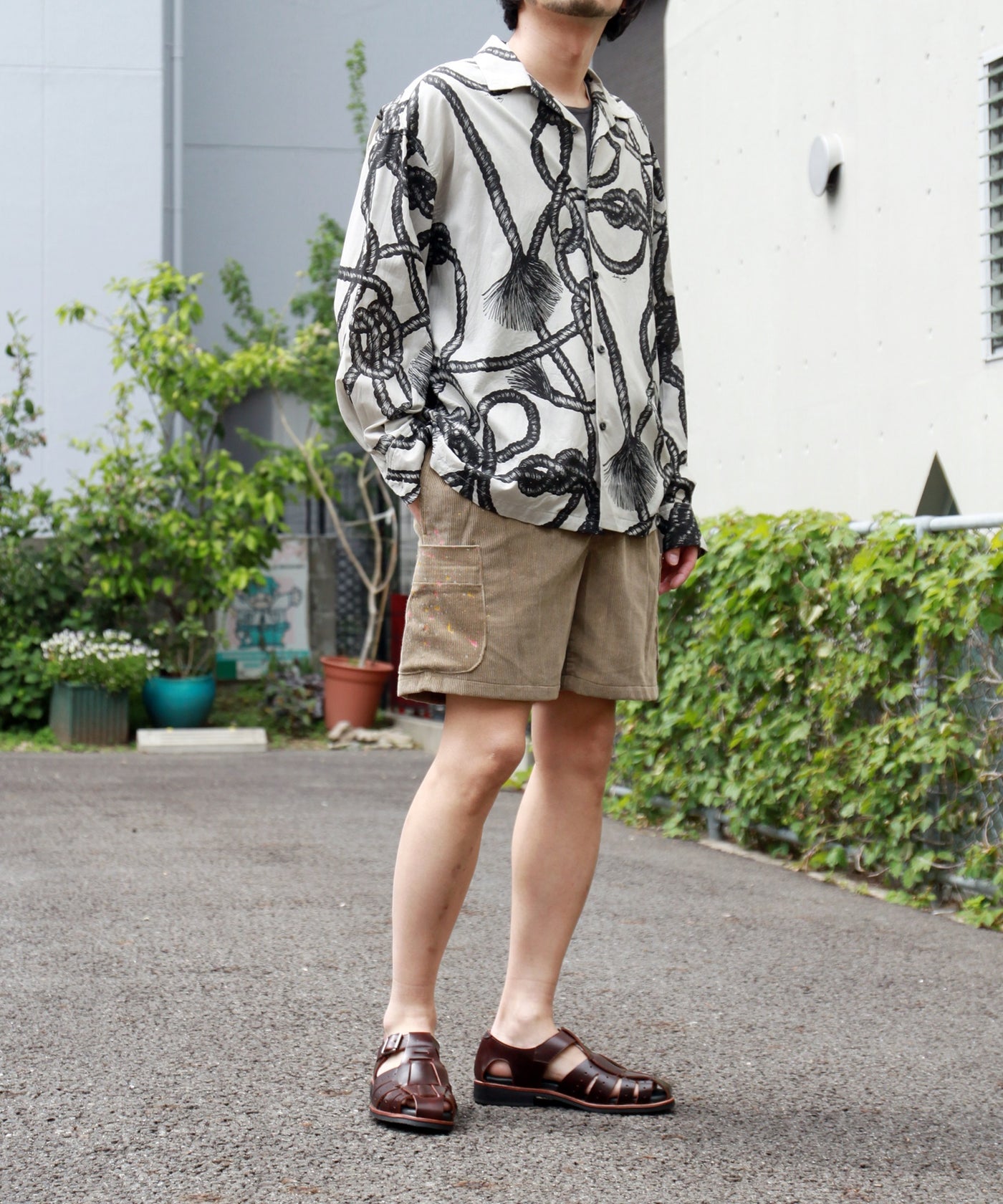 CORDUROY PAINTING SHORTS-04 / コーデュロイペインティング