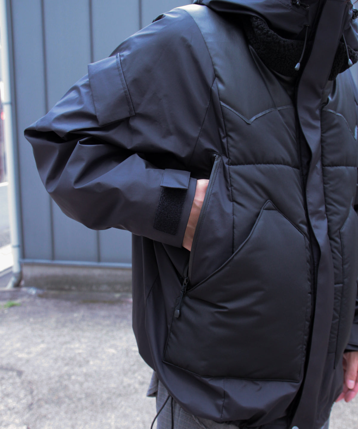 elephant TRIBAL fabrics / Down Vest Parka Shell エレファント