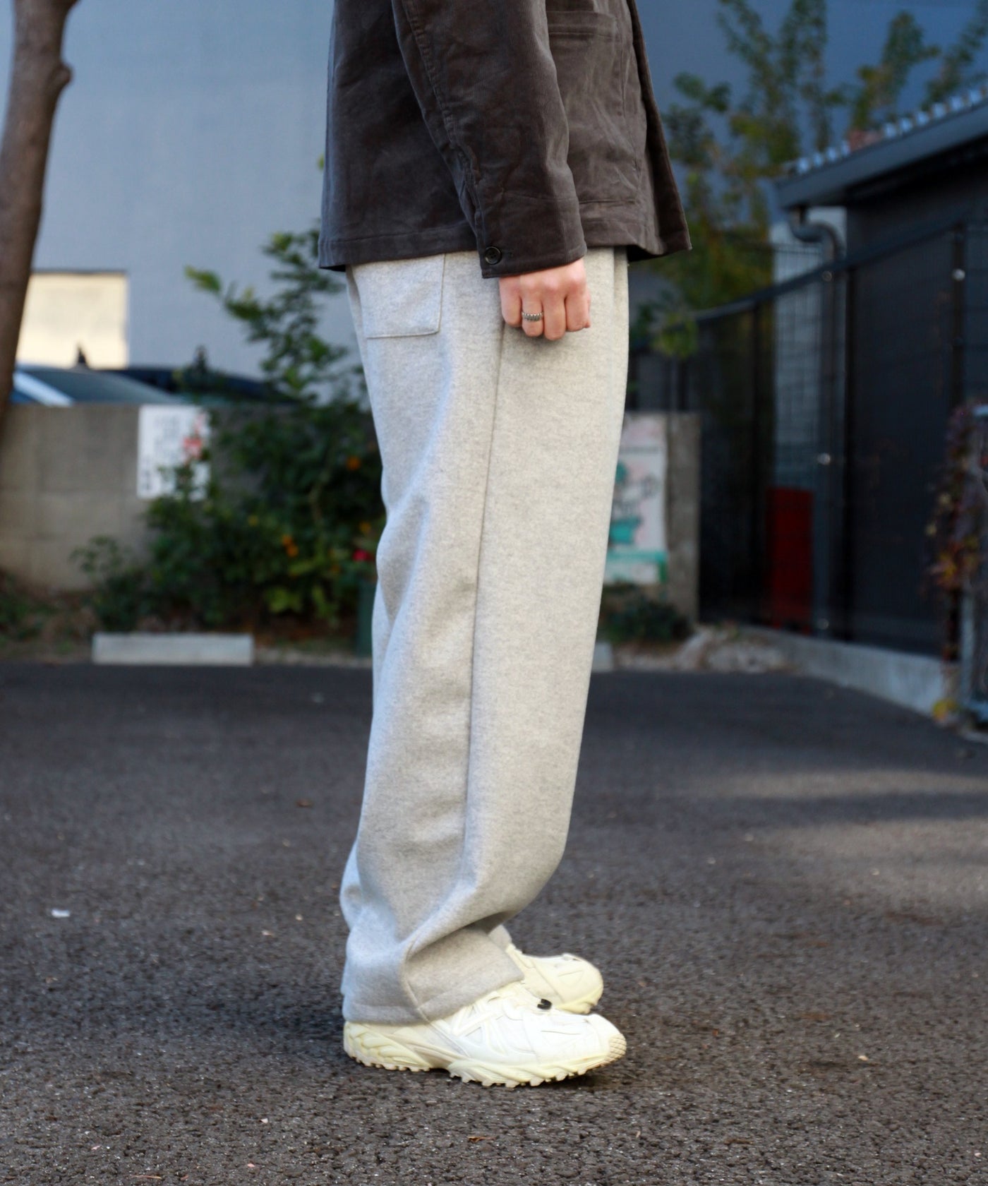 パンツ ego tripping WIDE FOLD BACK TROUSERS EGO TRIPPING(エゴトリッピング)】Bishupan ウールワイドパンツ(626506