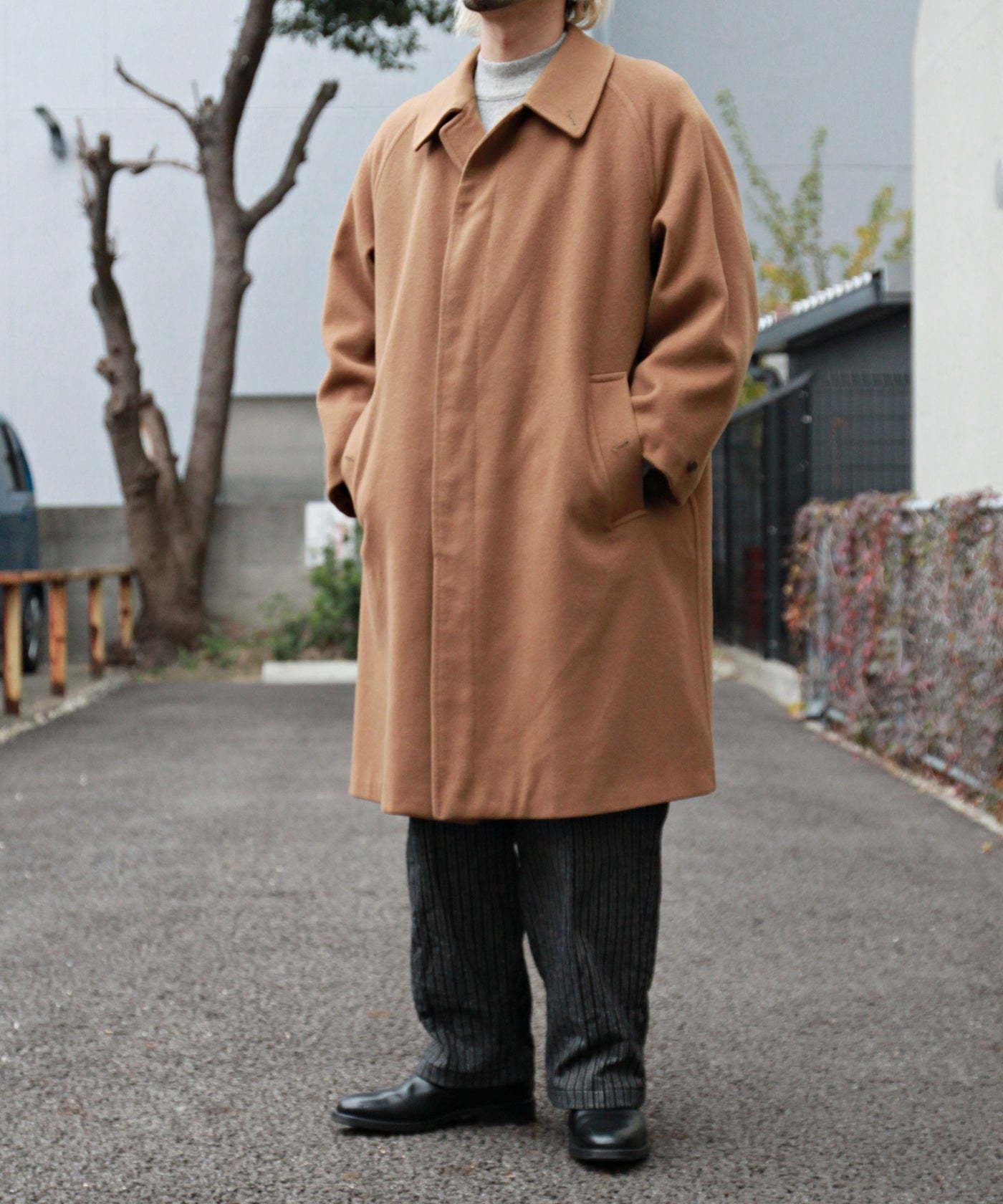 ジャケット・アウター Vintage BURBERRY Balmacaan Coat 80's VINTAGE BURBERRY Balmacaan Coat cashmere 80年代
