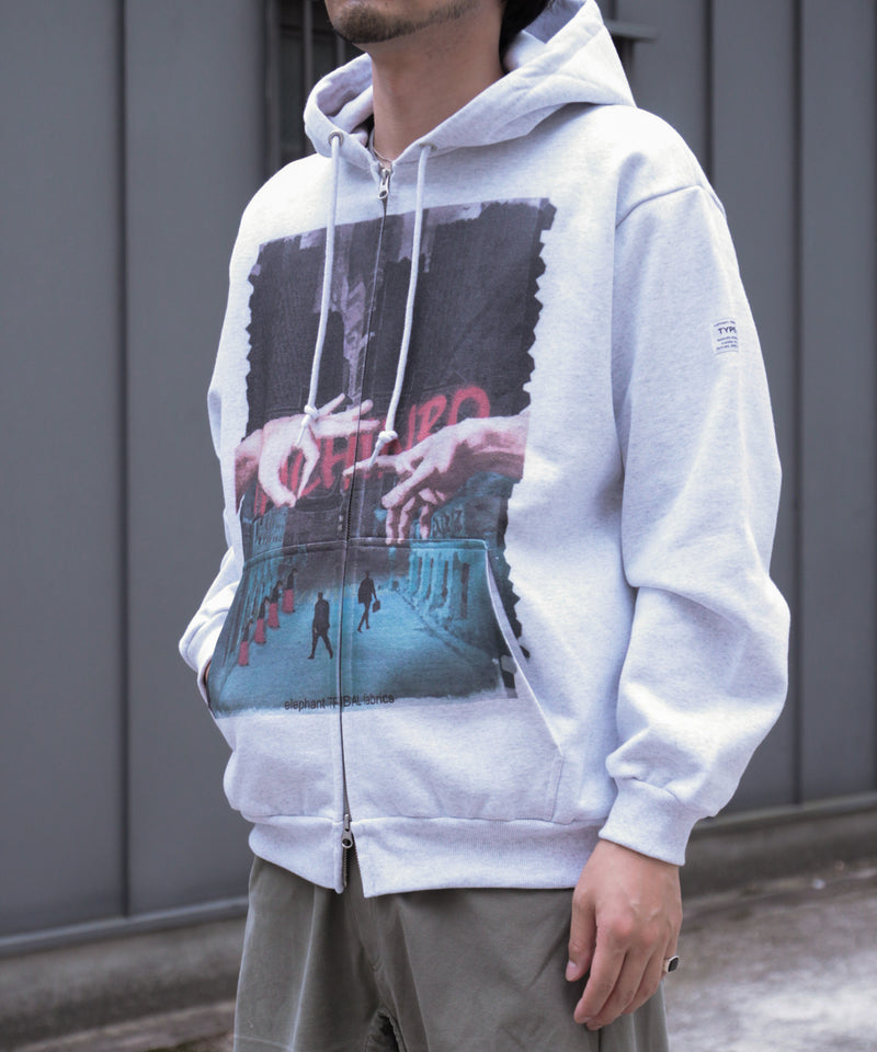 Graphic Zip Up Hoodie