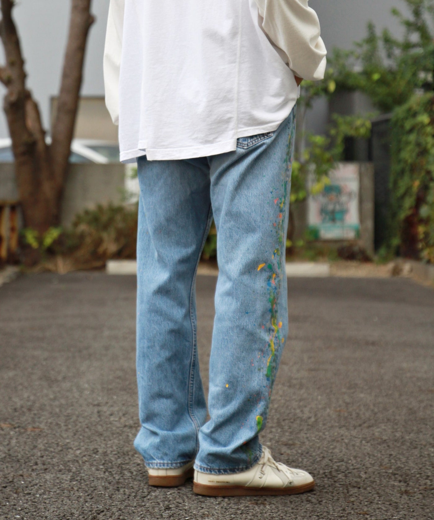 CHANGES チェンジーズ / FLOWER SPLASH DENIM INDIGO リメイク