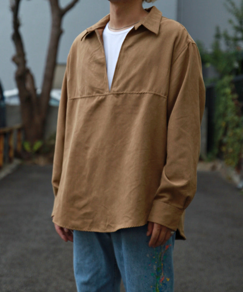 REMAKE SKIPPER SHIRT suede-A