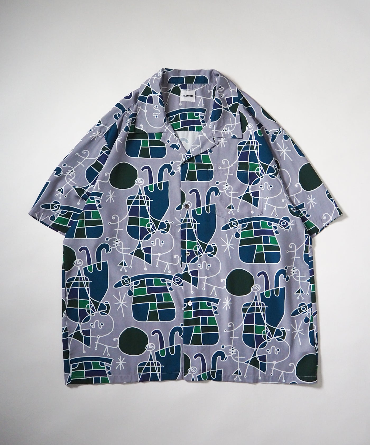 【新品】BUENA VISTA / ブエナビスタ ART SHIRT BUENA VISTA / ART SHIRTブエナビスタ 石塚啓次 オープンカラーシャツ