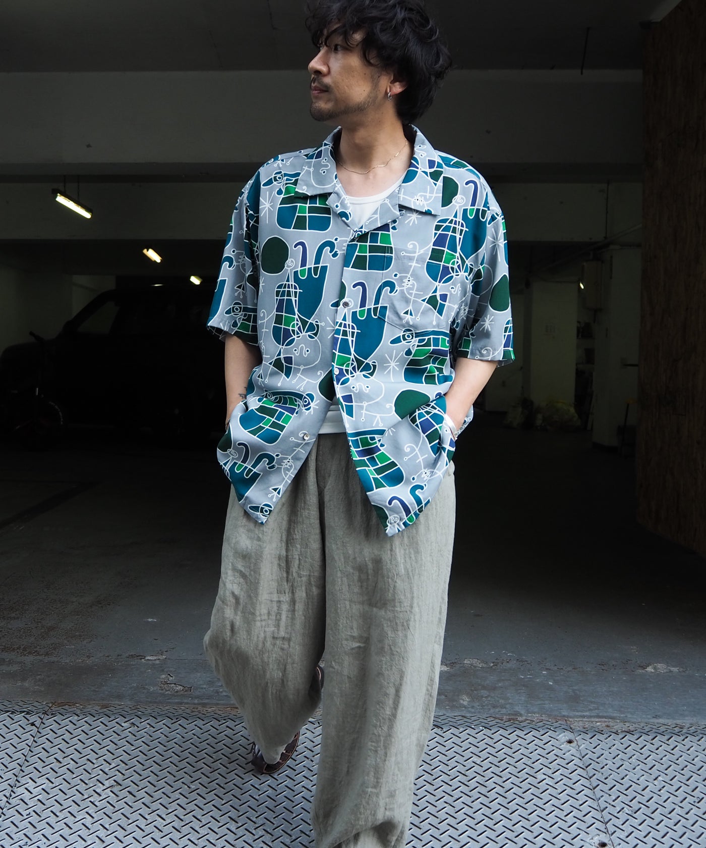 BUENA VISTA / ART SHIRTブエナビスタ 石塚啓次 オープンカラーシャツ