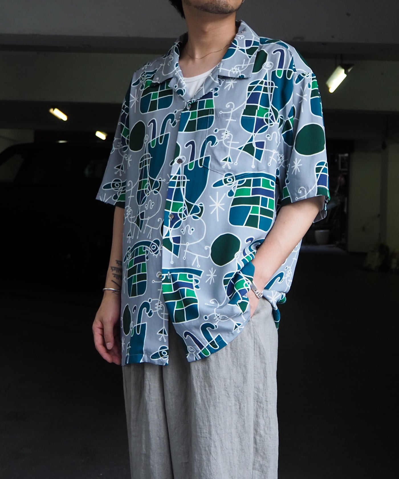 BUENA VISTA / ART SHIRTブエナビスタ 石塚啓次 オープンカラーシャツ