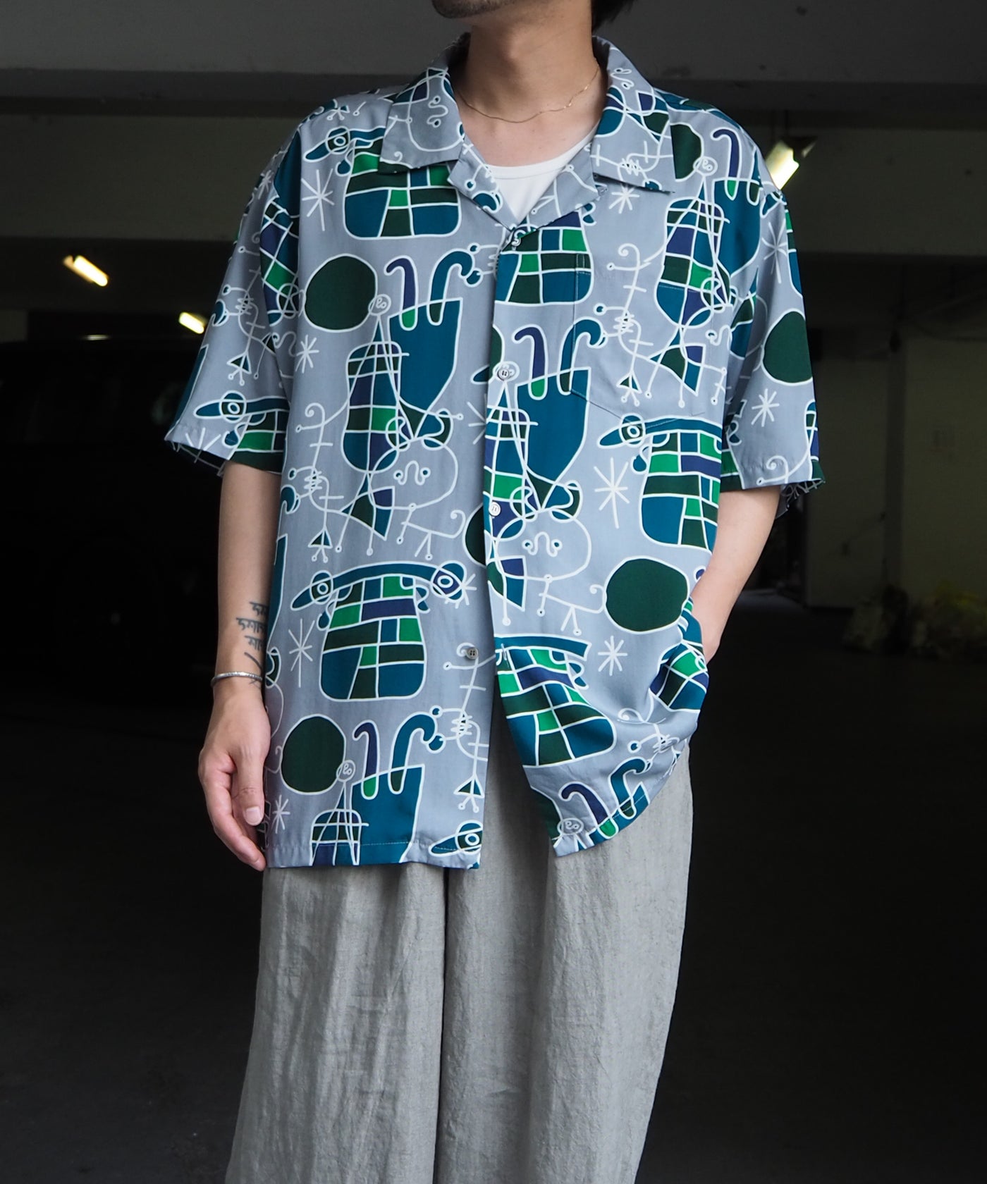 BUENA VISTA / ART SHIRTブエナビスタ 石塚啓次 オープンカラーシャツ